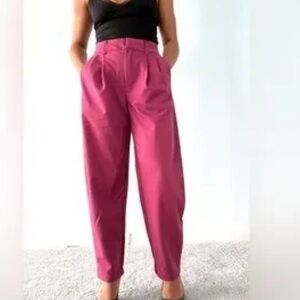 Free People Tapered Trousers in Fuchsia